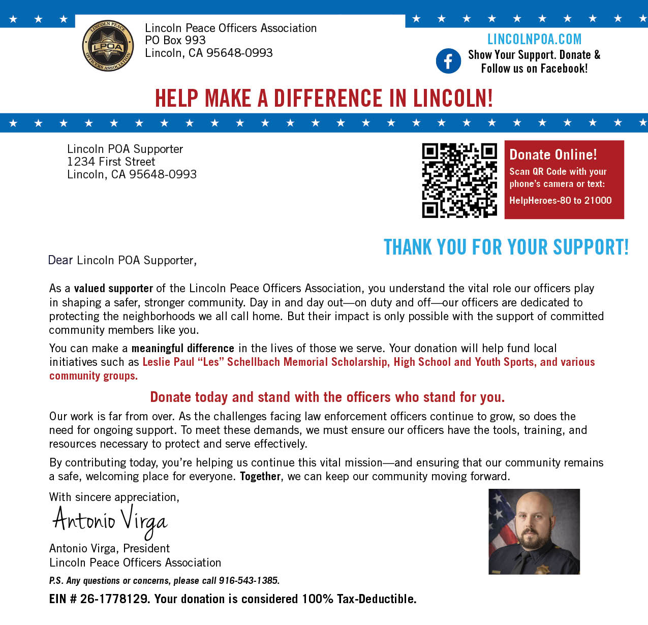 Donation Letter