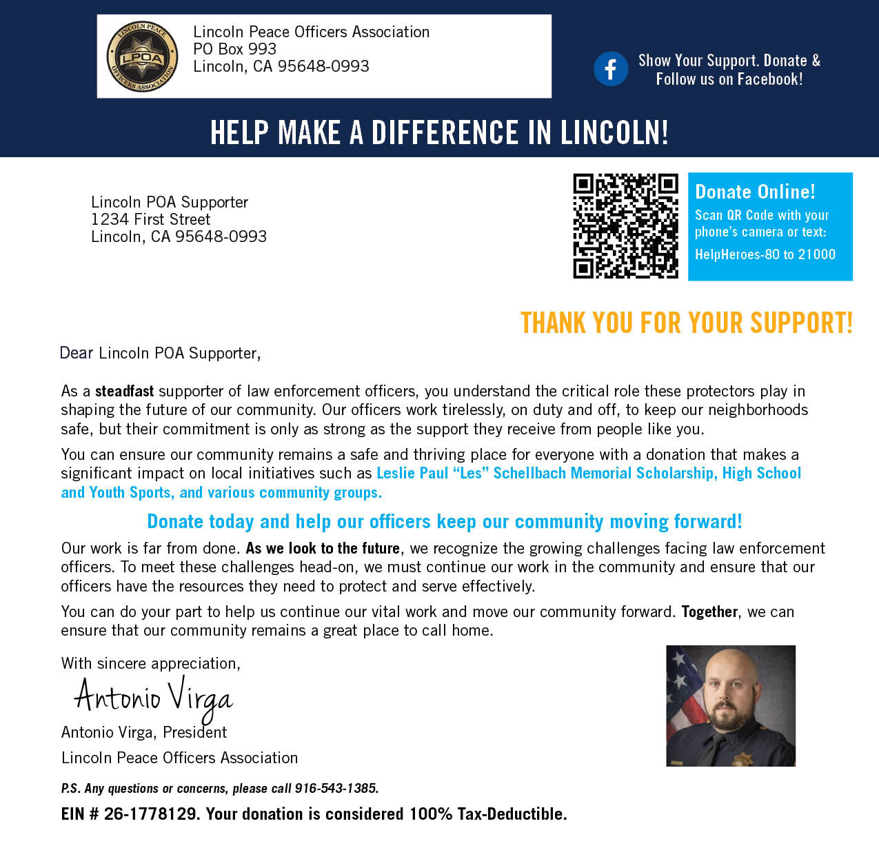 Donation Letter